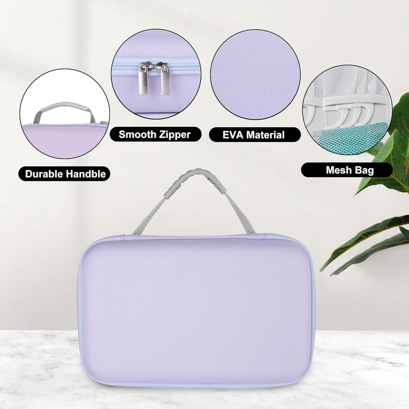 SMYV Water Flosser Travel Case, Portable Dental Oral Irrigator Travel Organizer, Hard Eva Storage Bag for Flosser, Electric Toothbrush, Toothpaset and Irrigator Accessories (Case Only) - Purple - Image 4